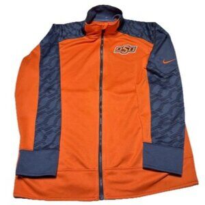 Oklahoma State University Cowboys Full Zip Orange Dri-Fit Sweatshirt SIZE LARGE